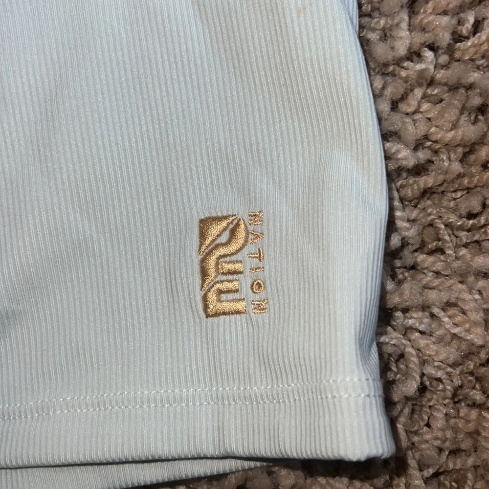 P.E Nation Light Blue Biker shorts - Picture 2 of 5